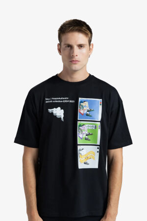 Kappa Authentic Graphik Gerry Erkek Siyah T-Shirt 311S1TW-005 - 1