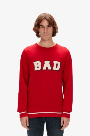 Bad Bear Felt Crewneck Erkek Kırmızı Sweatshirt 23.02.12.013-C54 - 1