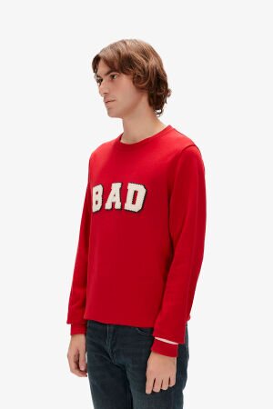 Bad Bear Felt Crewneck Erkek Kırmızı Sweatshirt 23.02.12.013-C54 - 3