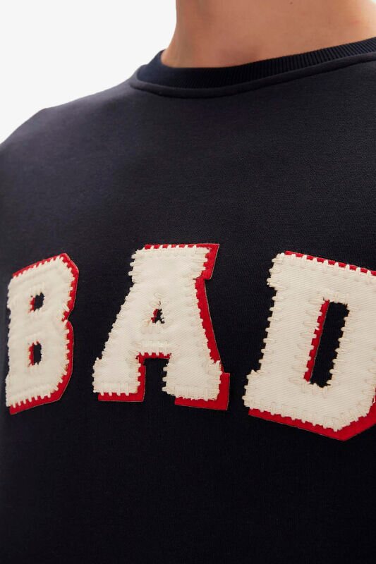 Bad Bear Felt Crewneck Erkek Lacivert Sweatshirt 23.02.12.013-C07 - 4