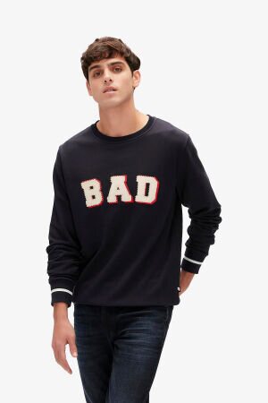Bad Bear Felt Crewneck Erkek Lacivert Sweatshirt 23.02.12.013-C07 - 2