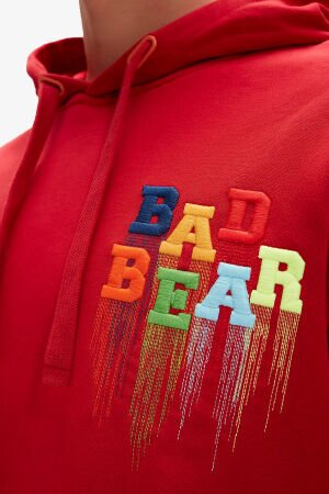 Bad Bear Rainbow Hoodie Erkek Kırmızı Sweatshirt 23.02.12.005-C54 - 2