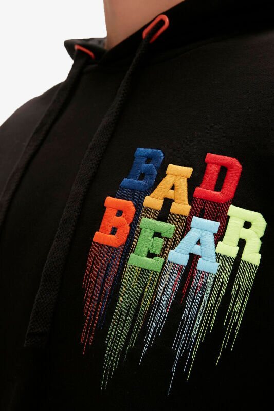 Bad Bear Rainbow Hoodie Erkek Siyah Sweatshirt 23.02.12.005-C01 - 3