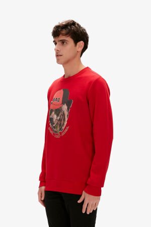 Bad Bear Rebel Crewneck Erkek Kırmızı Sweatshirt 23.02.12.019-C54 - 3
