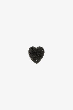 Jibbitz Black Spiky Heart Unisex Terlik Süsü 10011148 - 2