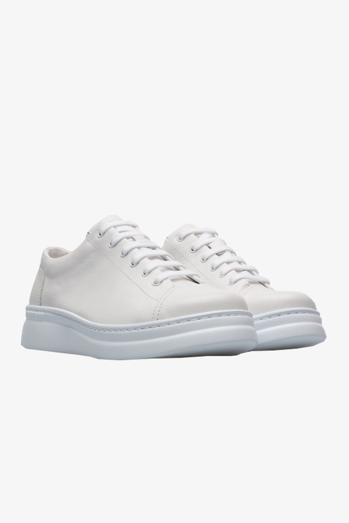 Camper Women's Runner Up Leather Sneakers - White Natural Trainers, Comfortable Casual Shoes
