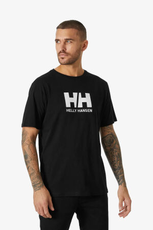 Helly Hansen Logo Erkek Siyah T-Shirt 33979-990 - 1
