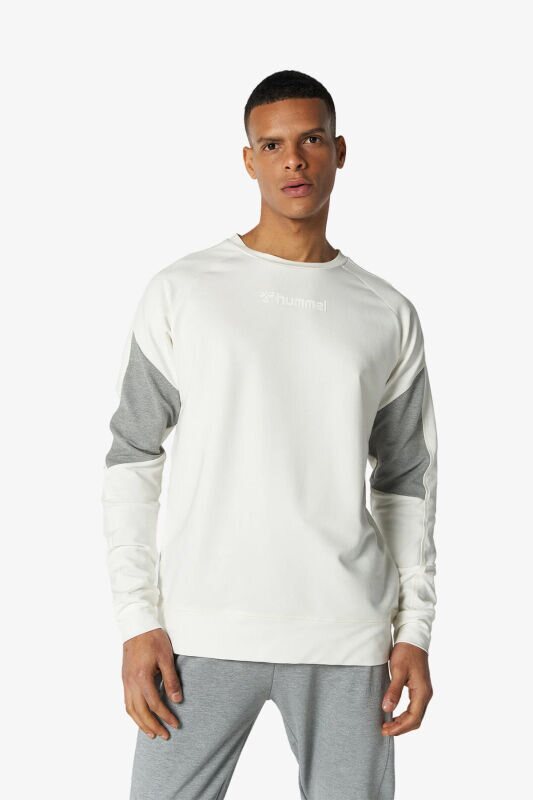 Hummel Hmlarlo Erkek Beyaz Sweatshirt 921658-9003 - 1