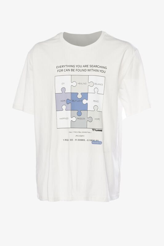 Hummel Hmldanniel Oversize Erkek Beyaz T-Shirt 911884-9003 - 1