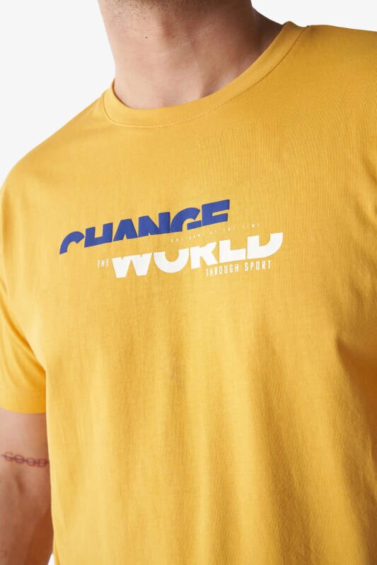 Hummel Hmldivide Ss Erkek Sarı T-Shirt 911794-2523 - 3