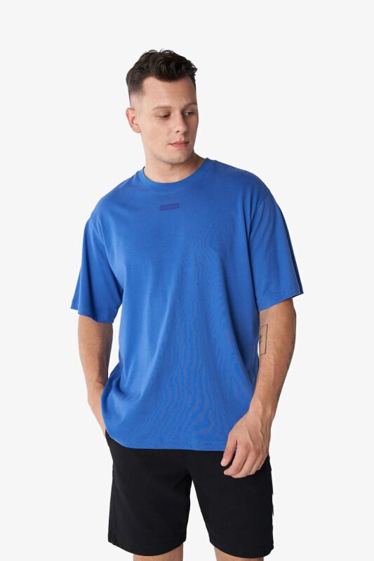 Hummel Hmljavon Oversize Erkek Mavi T-Shirt 911806-7788 - 1