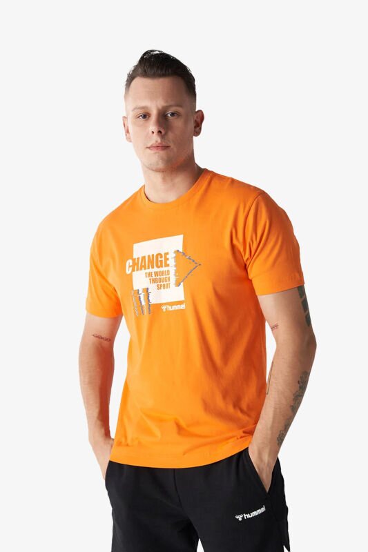 Hummel Hmlseverus Erkek Turuncu T-Shirt 911857-2522 - 1
