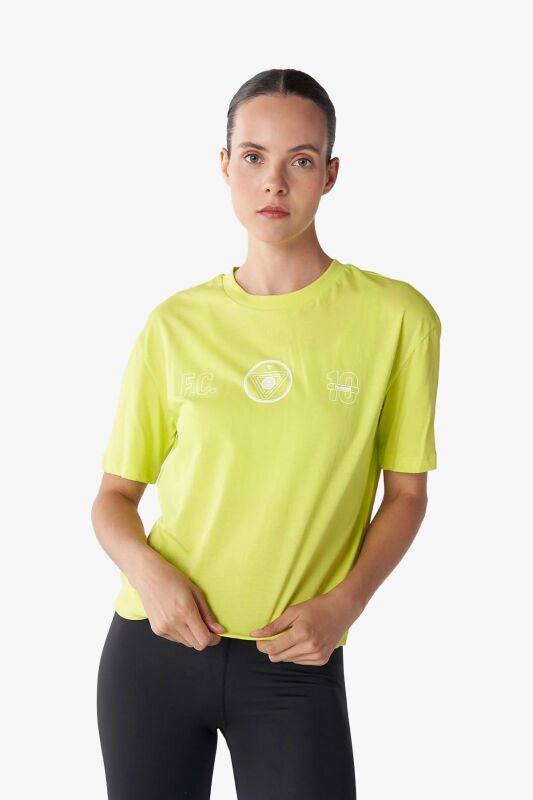 Hummel Hmlt-ic icona Boxy Unity Kadın Sarı T-Shirt 911866-6102 - 1