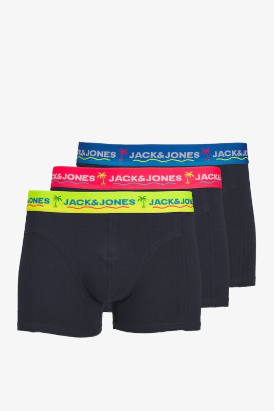 Jack & Jones Jacthomas Solıd Trunks 3 Pack Erkek Lacivert Boxer 12250609-NavyBlazer - 1
