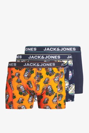 Jack & Jones Jactrıple Skull Trunks 3 Pack Erkek Çok Renkli Boxer 12252541-NavyBlazer - 1
