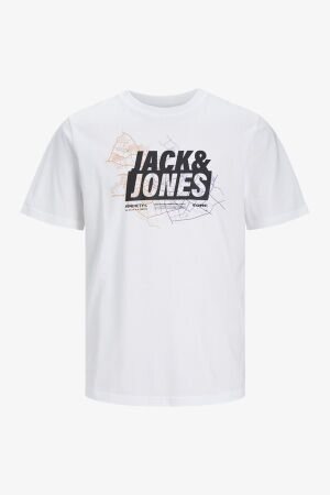 Jack & Jones Jcomap Logo Erkek Beyaz T-Shirt 12252376-White - 4