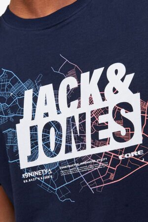 Jack & Jones Jcomap Logo Erkek Lacivert T-Shirt 12252376-NavyBlazer - 5