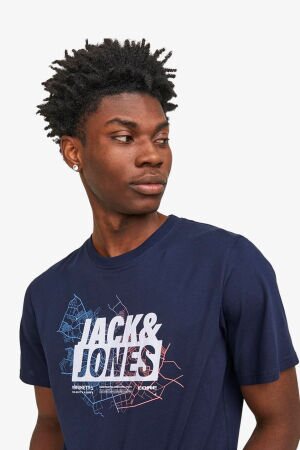 Jack & Jones Jcomap Logo Erkek Lacivert T-Shirt 12252376-NavyBlazer - 3