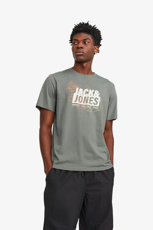 Jack & Jones Jcomap Logo Erkek Yeşil T-Shirt 12252376-AgaveGreen - 2