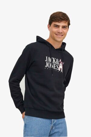 Jack & Jones Jorbeware Sweat Hood Fst Erkek Siyah Sweatshirt 12244219-Black - 1