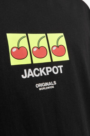 Jack & Jones Jorblockpop Erkek Siyah T-Shirt 12254169-Black - 4