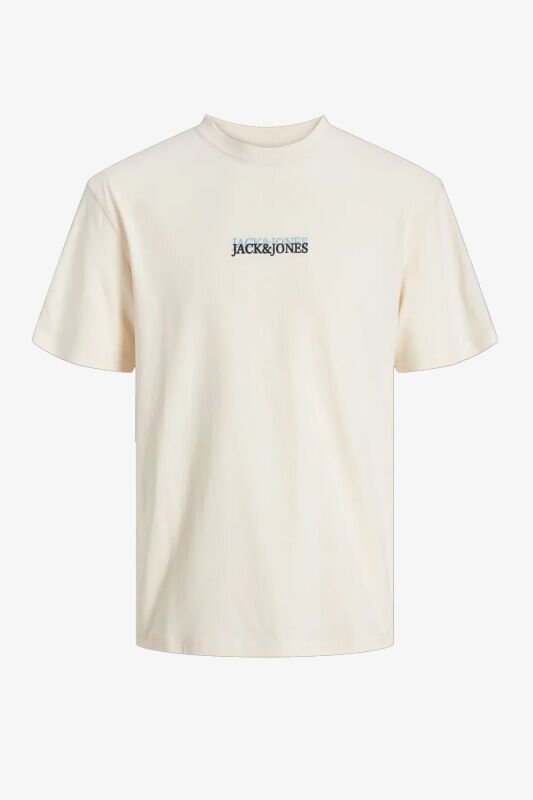 Jack & Jones Jorlafayette Erkek Bej T-Shirt 12251768-Buttercream - 1