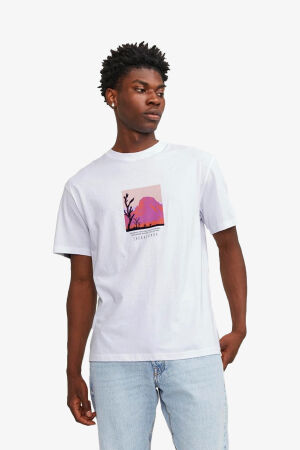 Jack & Jones Jorlucca Erkek Beyaz T-Shirt 12253613-BrightWhite 