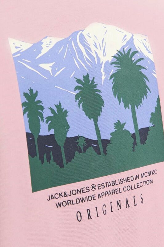 Jack & Jones Jorlucca Erkek Pembe T-Shirt 12253613-PinkNectar - 5