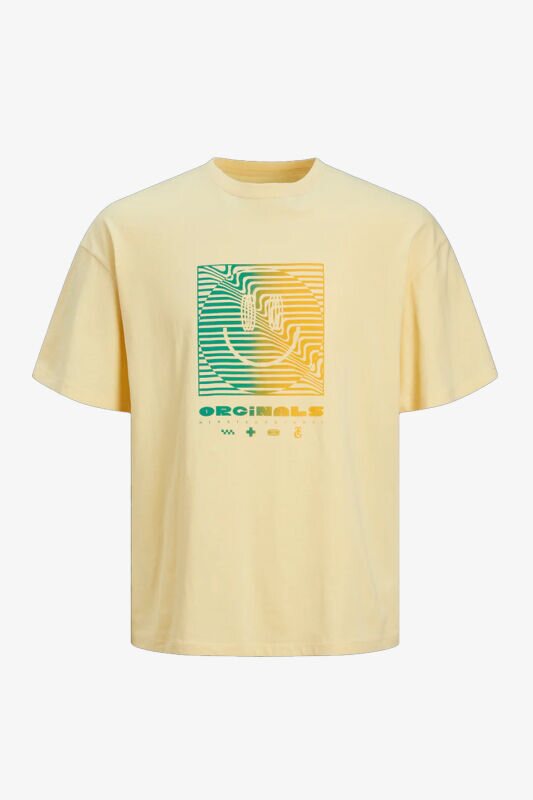 Jack & Jones Jorscope Erkek Sarı T-Shirt 12254178-ItalianStraw - 1