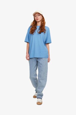 JJXX Jxandrea Kadın Mavi T-Shirt 12205777-Silverlakeblue - 3