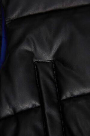 JJXX Jxbreezy Faux Leather Kadın Siyah Yelek 12236382-Black - 5