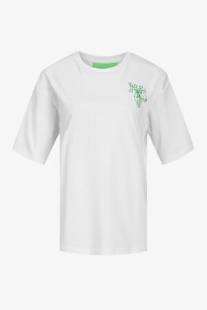 JJXX Jxenya Kadın Beyaz T-Shirt 12252259-BrightWhiteBloom 