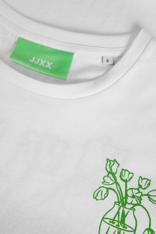 JJXX Jxenya Kadın Beyaz T-Shirt 12252259-BrightWhiteBloom - 6