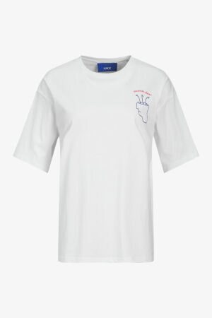 JJXX Jxenya Kadın Beyaz T-Shirt 12252259-BrightWhiteOm 