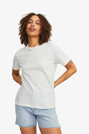 JJXX Jxisla Kadın Beyaz T-Shirt 12255352-BlancdeBlanc 