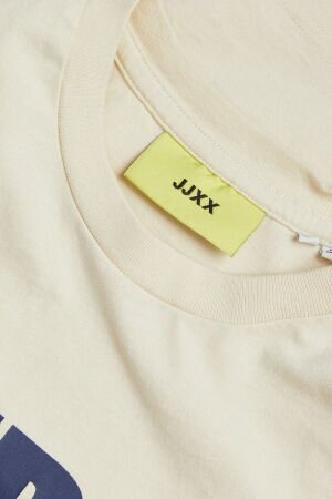 JJXX Jxjoda Kadin Bej T-Shirt 12244372-Bonewhite - 5