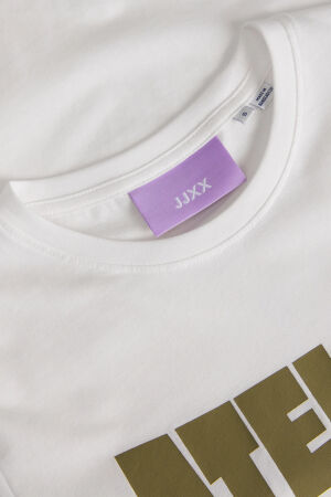 JJXX Jxletitia Kadın Beyaz T-Shirt 12252011-BlancdeBlanc - 5