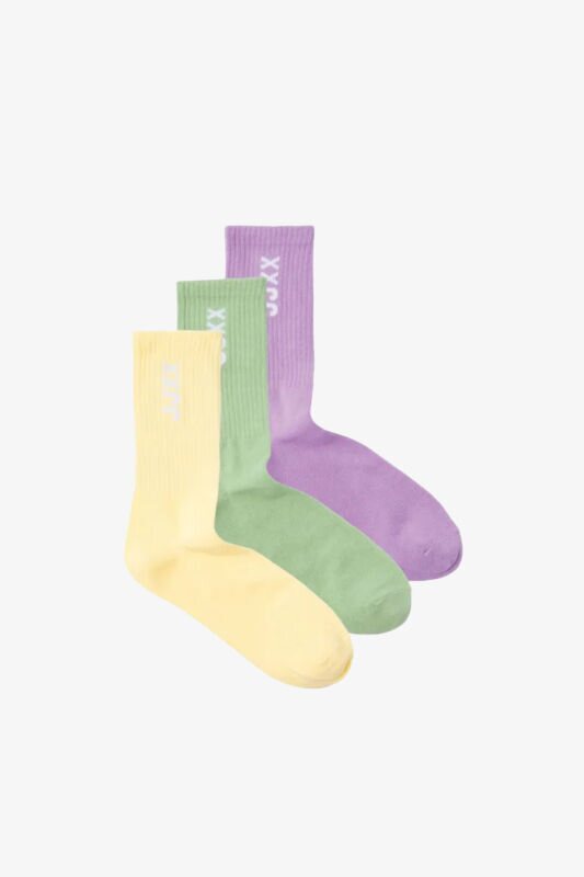JJXX Jxmoreno Socks Acc 3-Pack Kadin Çok Renkli Çorap 12251644-Grayedjade - 1