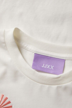 JJXX Jxpaige Kadın Beyaz T-Shirt 12252311-BlancdeBlanc - 5