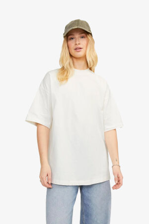 JJXX Jxvalerıa Oversize Kadın Beyaz T-Shirt 12252007-BlancdeBlanc - 1