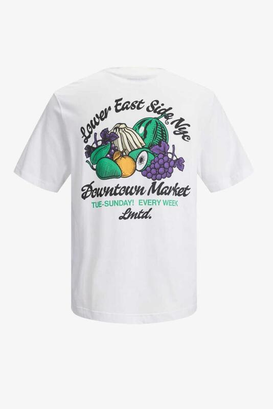 Jack & Jones Jorcabana Graphıc Tee Ss Crew Neck Ln Beyaz Erkek T-Shirt 12235304-Brigh - 2