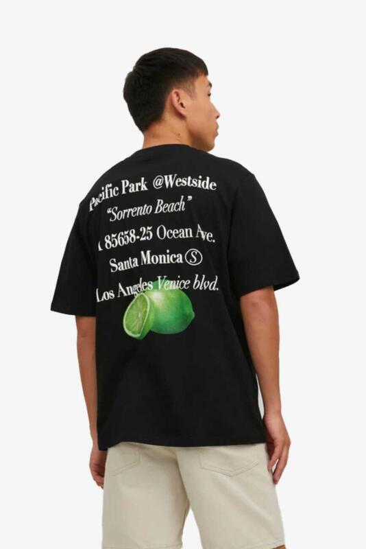 Jack & Jones Jorgrocery Tee Ss Crew Neck Siyah Erkek T-Shirt 12230754-Black - 3