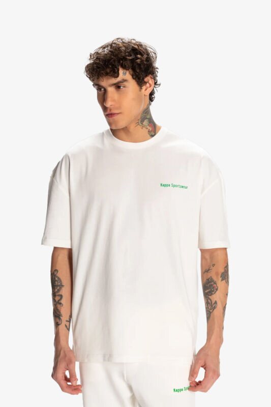 Kappa Authentic Dan Erkek Beyaz T-Shirt 371S89W-001 - 1