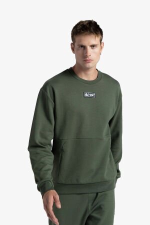 Kappa Authentic Karan Erkek Yeşil Sweatshirt 361L21W-D16 - 1
