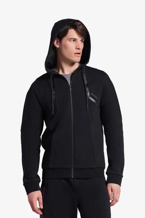 Skechers M 2Xı-Lock Pu Printed Full Zip Hoodie Sweatshirt Siyah Erkek Sweatshirt S231076-001 - 2