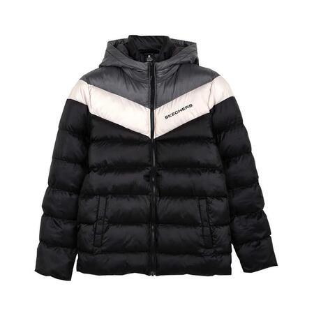 Skechers M Outerwear Colorblock Padded Jacket Erkek Siyah Mont S222069-001 - 1