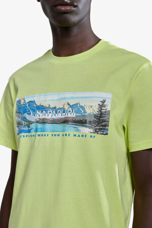 Napapijri S-Canada Erkek Yeşil T-Shirt NP0A4HQMY1I1 - 3