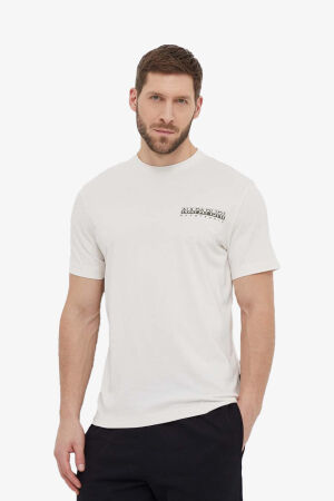 Napapijri S-Gouın Erkek Beyaz T-Shirt NP0A4HTQN1A1 