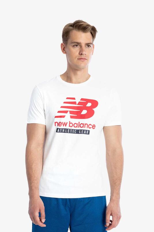 New Balance Nb Mens Lifestyle T-Shirt White Erkek T-Shirt MNT1205-WT - 1
