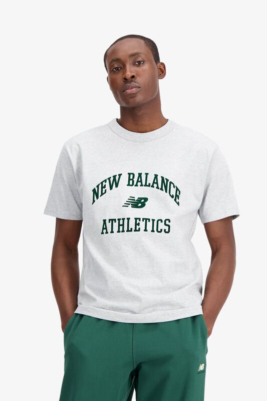 New Balance Erkek Gri T-Shirt MNT1402-AG - 1